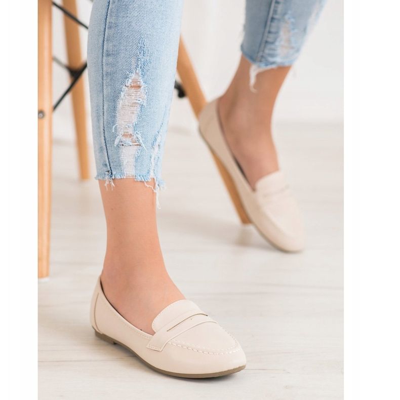 Diamantique Beige Slipper mit Öko-Leder 1