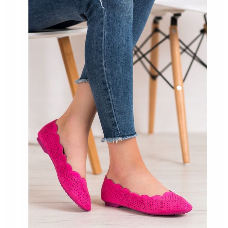 Small Swan Durchbrochene Ballerinas rosa 1