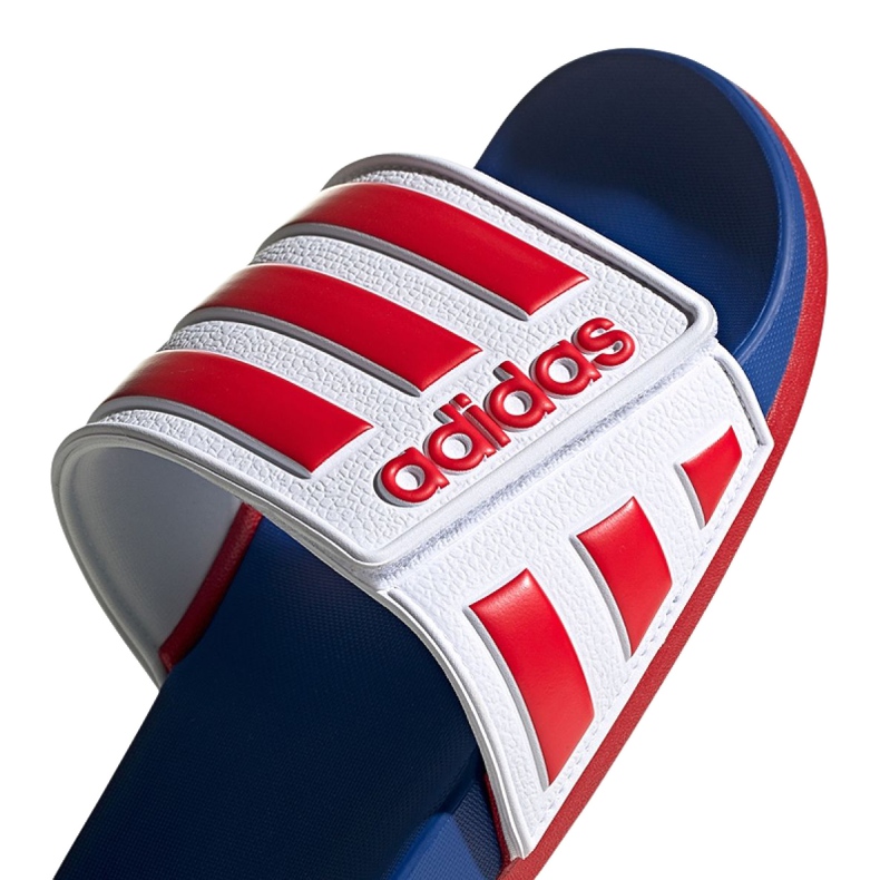 Adidas Adilette Comfort Adj M EG1346 Hausschuhe weiß rot blau 3