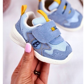 Apawwa Sport Kinderschuhe Velcro Wildleder Blau Malbred 1