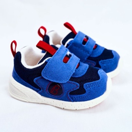 Apawwa Sport Kinderschuhe mit Klettverschluss Wildleder Marineblau Malbred 1
