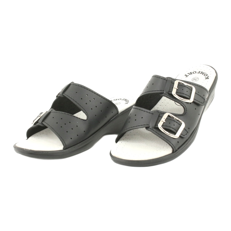 American Club schwarze Pantoffeln an amerikanischen Schnallen 2