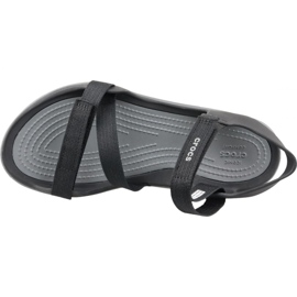 Crocs Swiftwater Webbing Sandale W 204804-001 schwarz grau 2