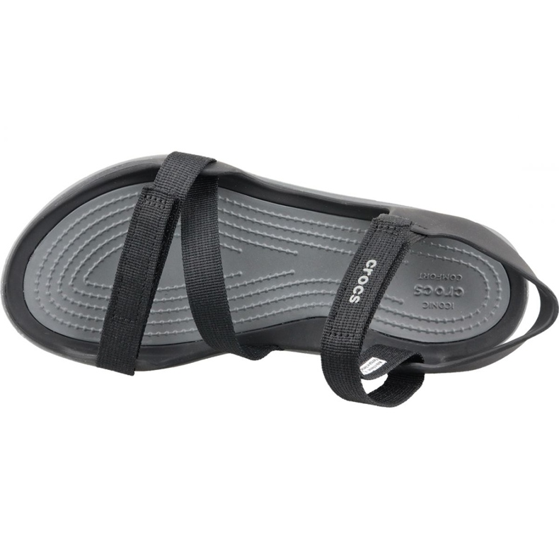 Crocs Swiftwater Webbing Sandale W 204804-001 schwarz grau 2
