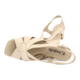 Damensandalen aus Leder Anabelle 152 beige 4