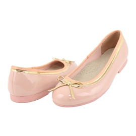 American Club Lackierte Ballerinas amerikanisch 14297 rosa gelb 3