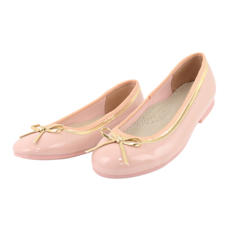 American Club Lackierte Ballerinas amerikanisch 14297 rosa gelb 2