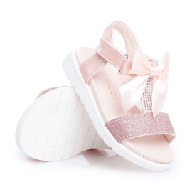 FRROCK Kindersandalen mit Klettverschluss für Mädchen Champagne Bella mehrfarbig rosa 4