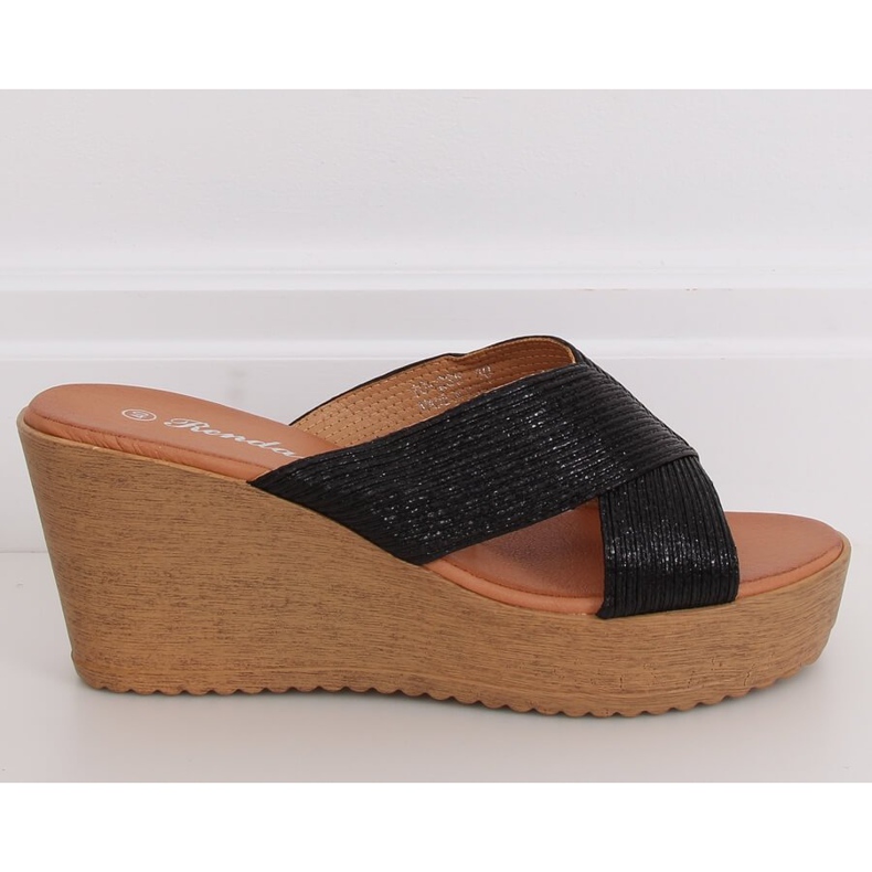 Schwarz Schwarze Hausschuhe 10-235 Schwarz 2