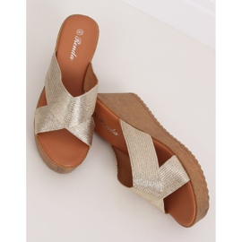 Goldkeilhausschuhe 10-235 Gold golden 1