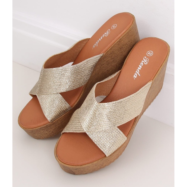 Goldkeilhausschuhe 10-235 Gold golden 2