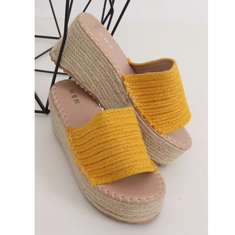 Keilpantoffeln Honig Espadrilles LL909 Gelb 1