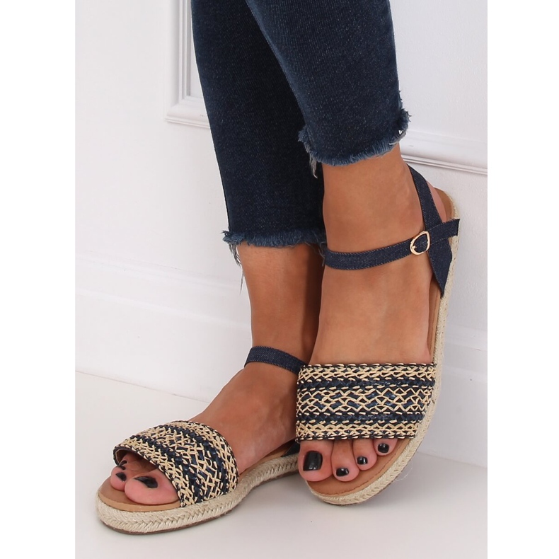 Damen Sandalen Espadrilles marineblau WH933 Denim Blue 2