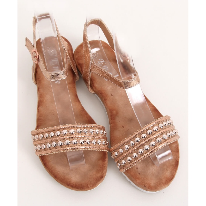 Damen Sandalen Champagner HT-68 Champagne mehrfarbig rosa 1