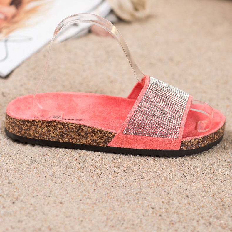 Bona Hausschuhe mit Zirkonia rosa 2