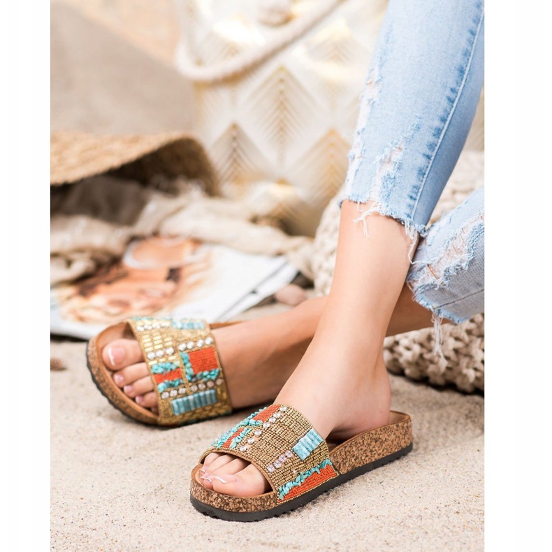 Bona Hausschuhe mit Perlen mehrfarbig 2