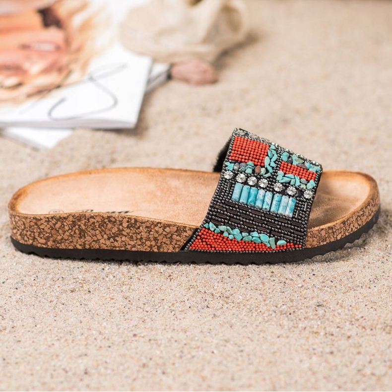 Bona Hausschuhe mit Perlen mehrfarbig 2