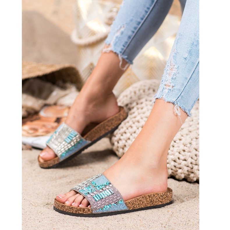 Bona Hausschuhe mit Perlen mehrfarbig 1