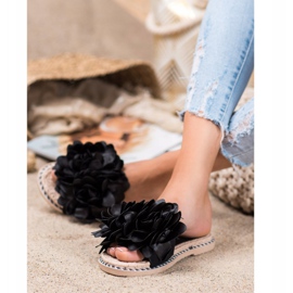 Anesia Paris Stilvolle Hausschuhe schwarz 1