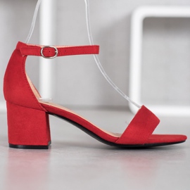 Diamantique Lässige Sandalen an einer Bar rot 2