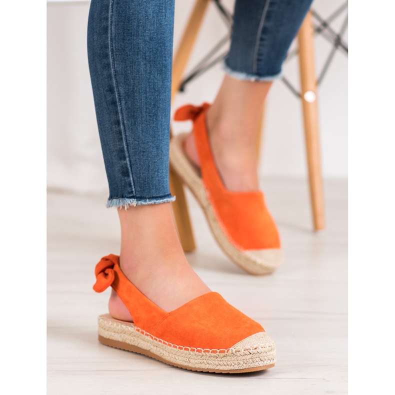 Nio Nio Espadrilles mit entdecktem Absatz orange 2