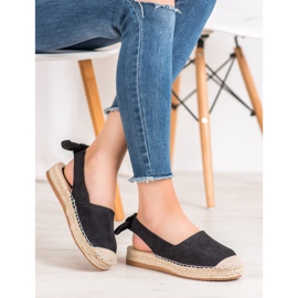 Nio Nio Espadrilles mit entdecktem Absatz schwarz 1