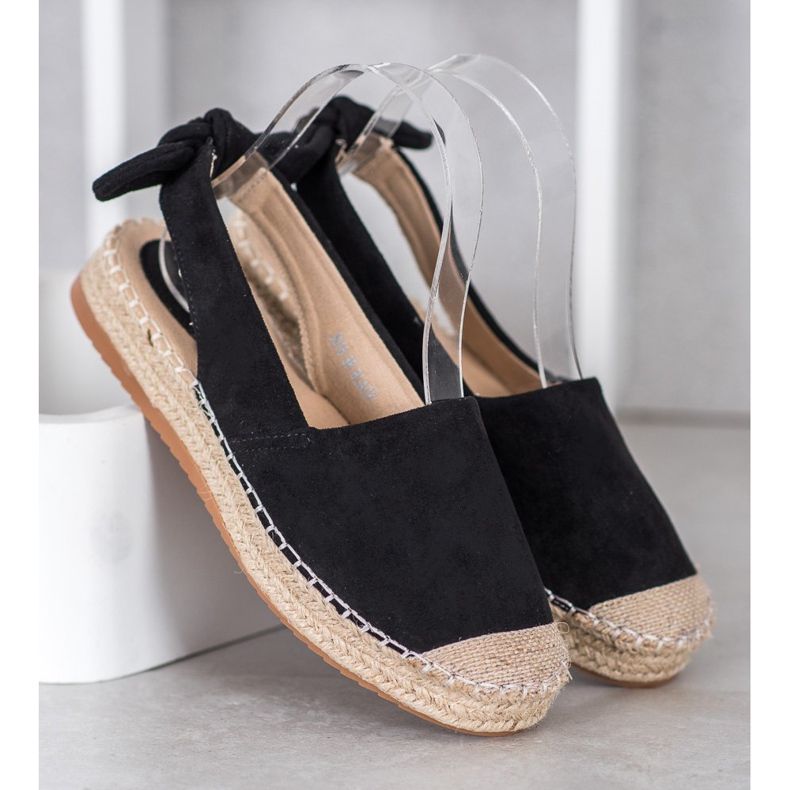 Nio Nio Espadrilles mit entdecktem Absatz schwarz 2
