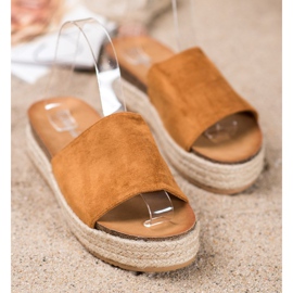 Renda Wildlederhausschuhe auf der Plattform braun 2