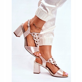 Vinceza Damen Sandalen Wildleder Golden Vision 2