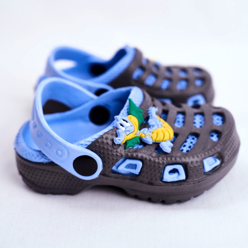Giolan Kinder-Schaumhausschuhe Kroks Kleiner Drache marineblau blau 2