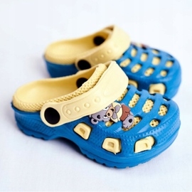Giolan Kinder-Schaumhausschuhe Kroks Small Koala blau gelb 1