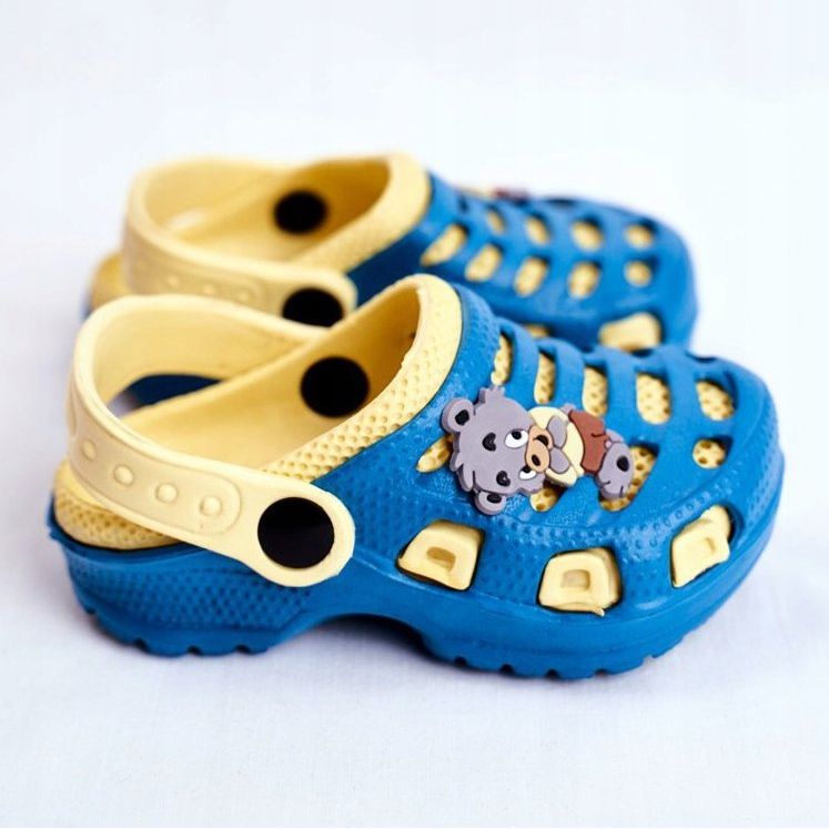 Giolan Kinder-Schaumhausschuhe Kroks Small Koala blau gelb 2