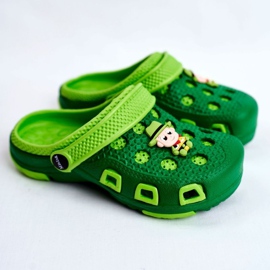 Giolan Kinderhausschuhe Schaumstoff Crocs Green Cowboy grün 1