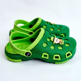 Giolan Kinderhausschuhe Schaumstoff Crocs Green Cowboy grün 2
