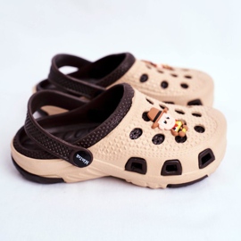 Giolan Brown Foam Crocs Cowboy Hausschuhe für Kinder braun 2