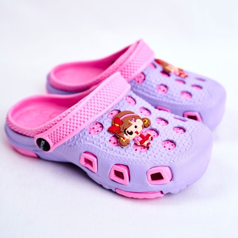 Giolan Kinderhausschuhe Foam Crocs Violet Girl lila rosa 1
