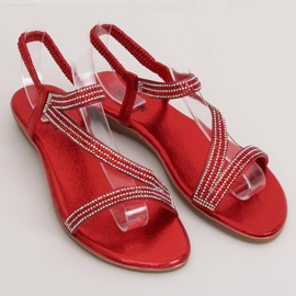 KM-33 Rote asymmetrische rote Sandalen 1