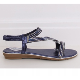 KM-33 Blaue asymmetrische marineblaue Sandalen 2