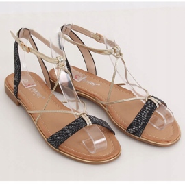 Schwarze Damensandalen JH123P Schwarz 1