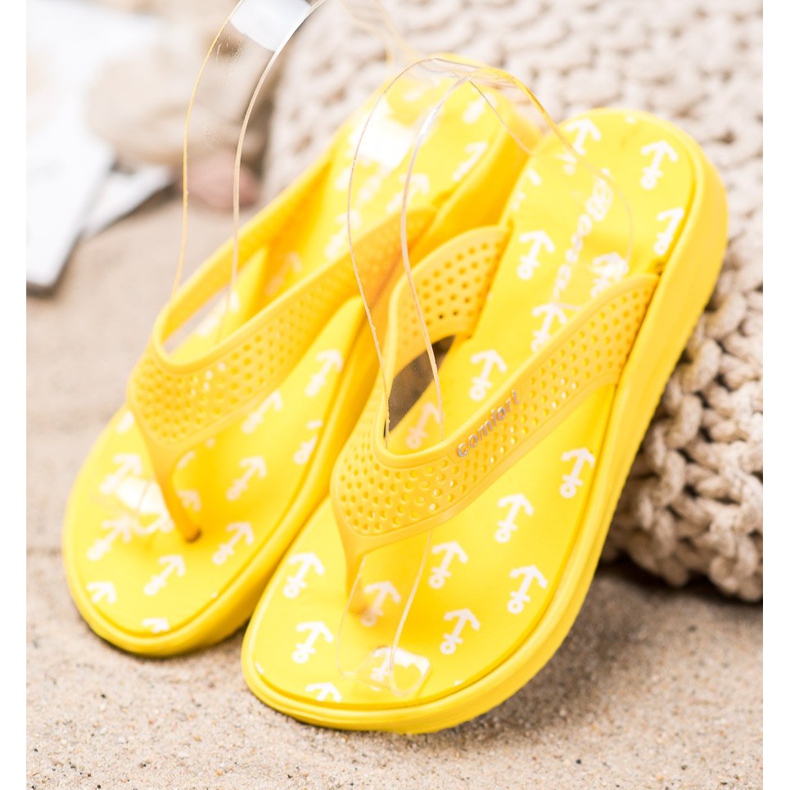 Bona Gelbe Comfort-Flipflops 1