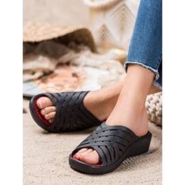 Bona Bequeme leichte Hausschuhe schwarz 1