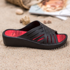 Bona Bequeme leichte Hausschuhe schwarz 2