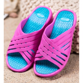 Bona Bequeme leichte Hausschuhe violett rosa 2