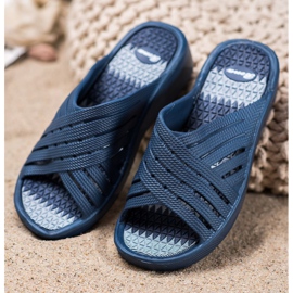 Bona Bequeme leichte Hausschuhe marineblau blau 1