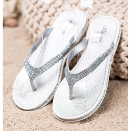 Bona Flip-Flops mit Glitzer grau 2