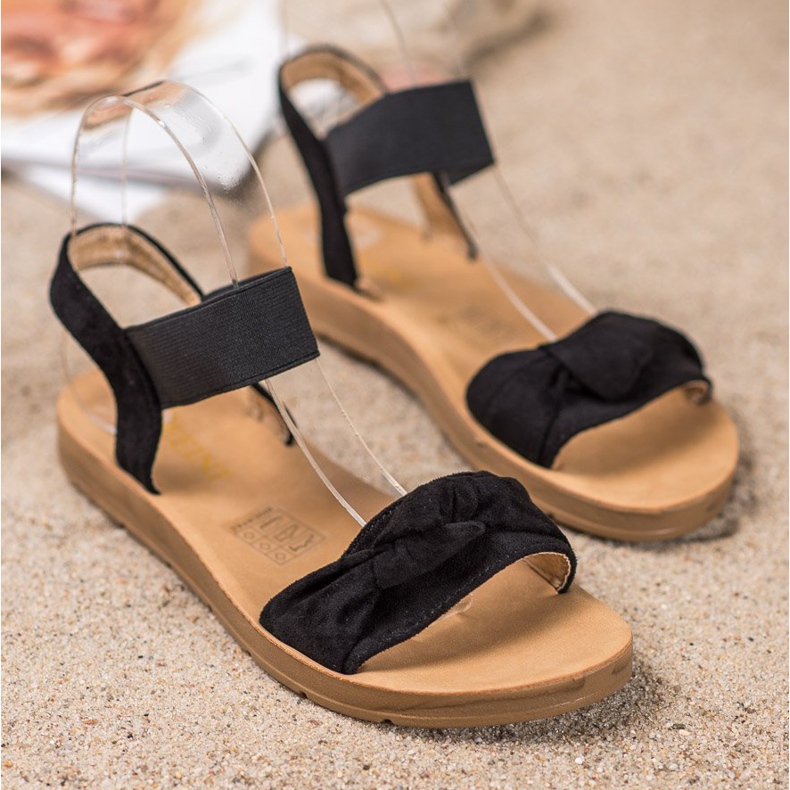 SHELOVET Slip-on-Sandalen schwarz 2