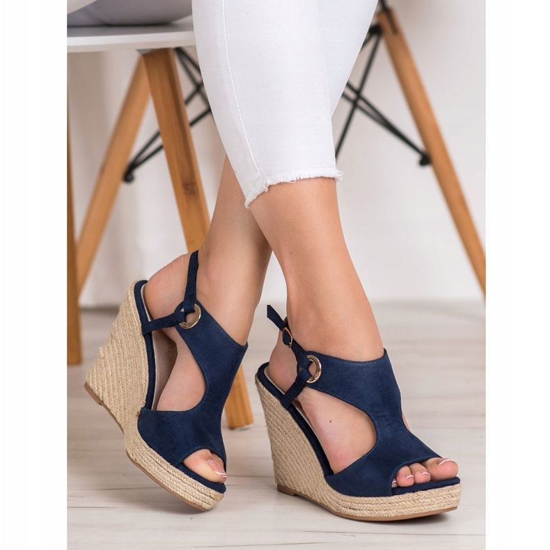 Goodin Geschlossene Espadrilles-Sandalen marineblau blau 1