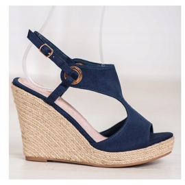Goodin Geschlossene Espadrilles-Sandalen navy blau blau 2