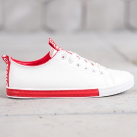 SHELOVET Sneakers mit Öko-Leder Nice weiß rot 2