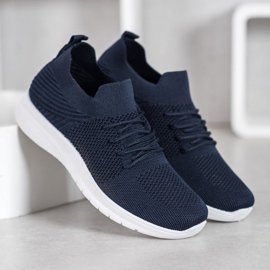 SHELOVET Niedrige Sportschuhe marineblau 2